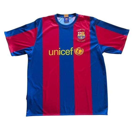 Barcelona FCB Jersey Camp NOU Anniversary 1957 – 2007 Soccer Mens Size Large - Picture 1 of 7